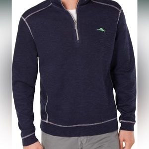 Big boys Tommy Bahama 1/4 Zip Navy Blue Pullover Sweater (Size 14/16)